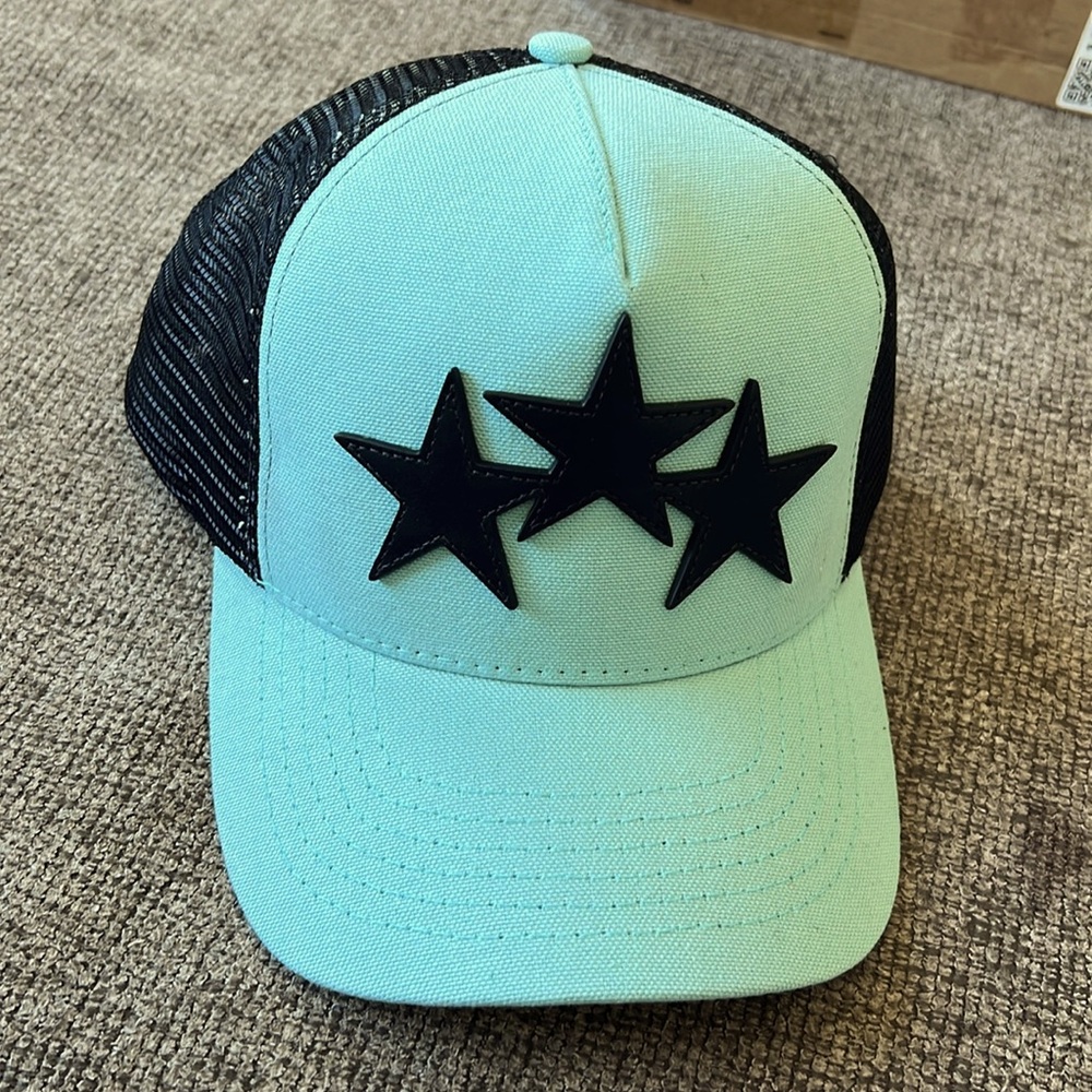 Blue Amiri trucker hat